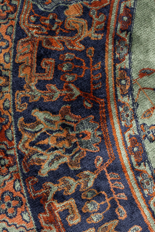Vloerkleed Raz '200 Viscose Groen Ø200x0.26 cm-Rechthoekige vloerkleden-Creating Home