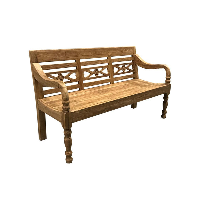 Vloerkleed Station Kasar Teakhout Naturel hout 150x55 cm-Rechthoekige vloerkleden-Livingfurn