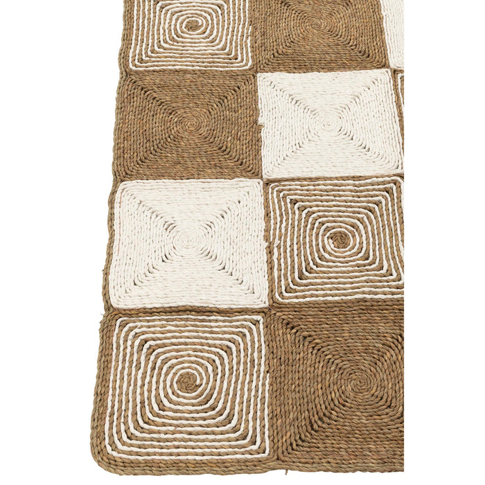 Vloerkleed Wit Kunststof 122x153 cm-Rechthoekige vloerkleden-J-Line