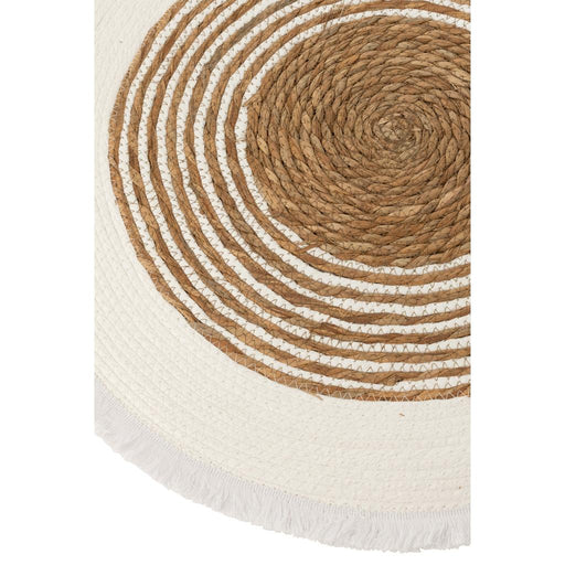 Vloerkleed Wit Polyester M 70 cm 70x70x1 cm-Rechthoekige vloerkleden-J-Line