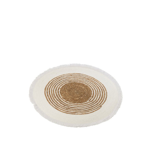 Vloerkleed Wit Polyester M 70 cm 70x70x1 cm-Rechthoekige vloerkleden-J-Line