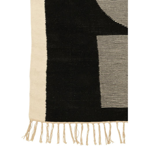 Vloerkleed Zwart Katoen 198x302 cm-Rechthoekige vloerkleden-J-Line