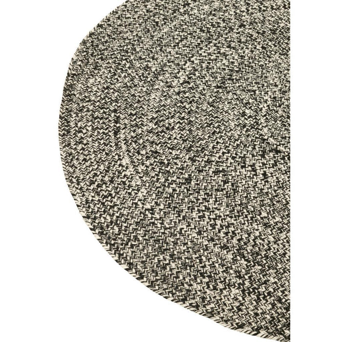 Vloerkleed Zwart Polyester S 120 cm 120x120x1 cm-Rechthoekige vloerkleden-J-Line