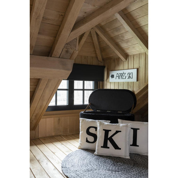 Vloerkleed Zwart Polyester S 120 cm 120x120x1 cm-Rechthoekige vloerkleden-J-Line