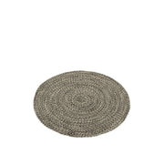 Vloerkleed Zwart Polyester S 120 cm 120x120x1 cm-Rechthoekige vloerkleden-J-Line
