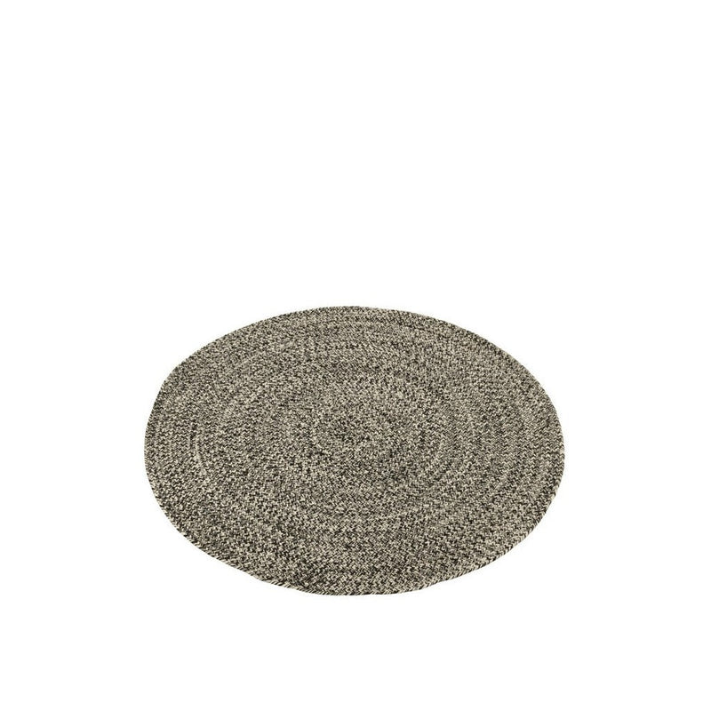 Vloerkleed Zwart Polyester S 120 cm 120x120x1 cm-Rechthoekige vloerkleden-J-Line
