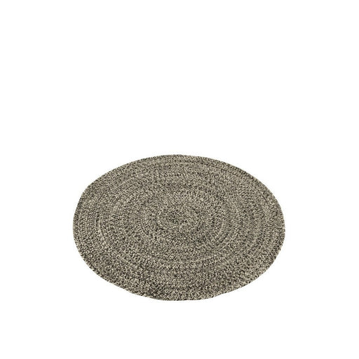 Vloerkleed Zwart Polyester S 120 cm 120x120x1 cm-Rechthoekige vloerkleden-J-Line