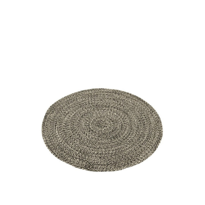 Vloerkleed Zwart Polyester S 120 cm 120x120x1 cm-Rechthoekige vloerkleden-J-Line