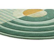 Vloerkleed ø200 cm Fano Girare Green Wol-Ronde vloerkleden-Brinker Carpets