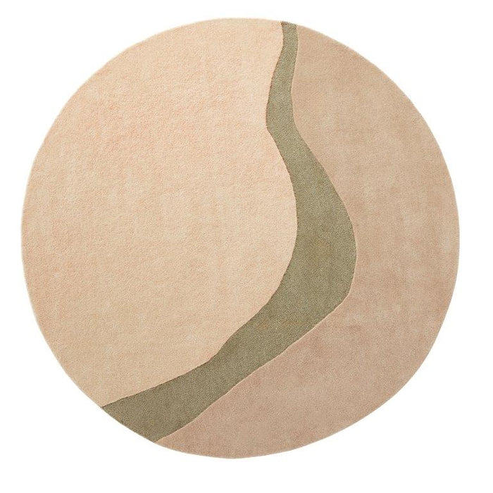 Vloerkleed ø200 cm Organix 750 Khaki Wol-Ronde vloerkleden-Brinker Carpets