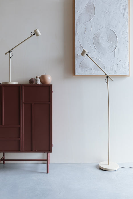 Vloerlamp Aero Metaal Beige 57.5x25 cm GU10 (ES111)-Vloerlampen-Creating Home