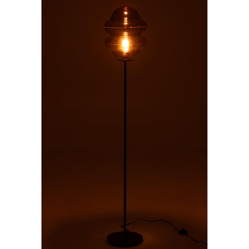 Vloerlamp Bruin Glas 28 cm 28x28x160 cm-Vloerlampen-J-Line