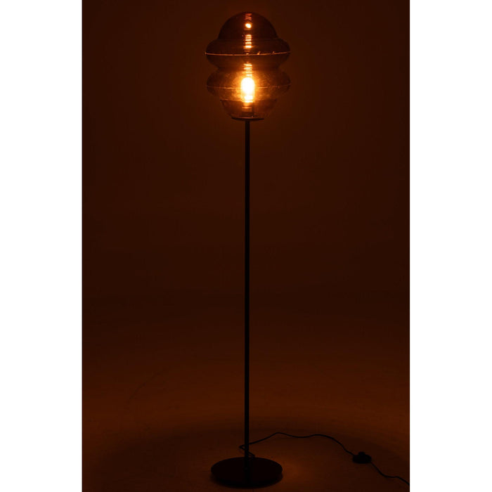 Vloerlamp Bruin Glas 28 cm 28x28x160 cm-Vloerlampen-J-Line
