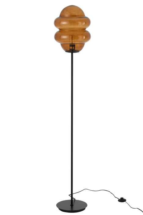 Vloerlamp Bruin Glas 28 cm-Vloerlampen-J-Line