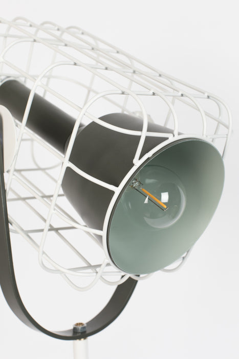 Vloerlamp Cage Aluminum, Aluminium, Metaal Wit 32x21.5 cm E27