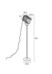 Vloerlamp Cage Aluminum, Aluminium, Metaal Wit 32x21.5 cm E27-Vloerlampen-Creating Home