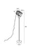 Vloerlamp Cage Aluminum, Aluminium, Metaal Wit 32x21.5 cm E27-Vloerlampen-Creating Home