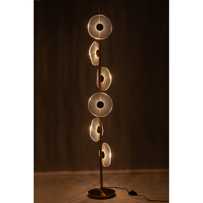 Vloerlamp Goud Marmer 25 cm 25x25x150 cm-Vloerlampen-J-Line