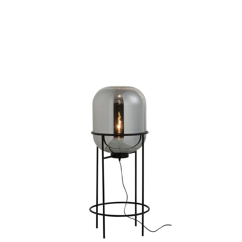 Vloerlamp Grijs Glas M 40 cm 40.5x40.5x96 cm-Vloerlampen-J-Line