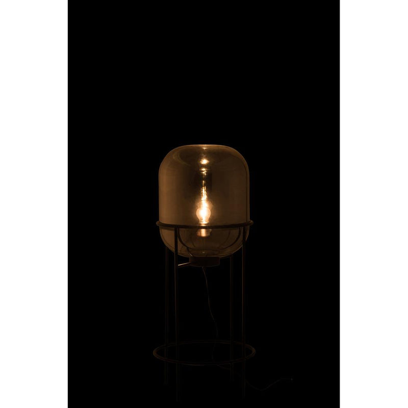 Vloerlamp Grijs Glas M 40 cm 40.5x40.5x96 cm-Vloerlampen-J-Line