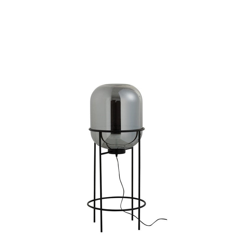 Vloerlamp Grijs Glas M 40 cm 40.5x40.5x96 cm-Vloerlampen-J-Line