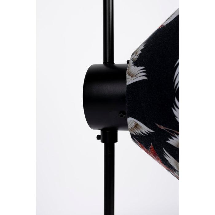 Vloerlamp Jaylee Metaal, Katoen Zwart 30x39 cm E27-Vloerlampen-Creating Home