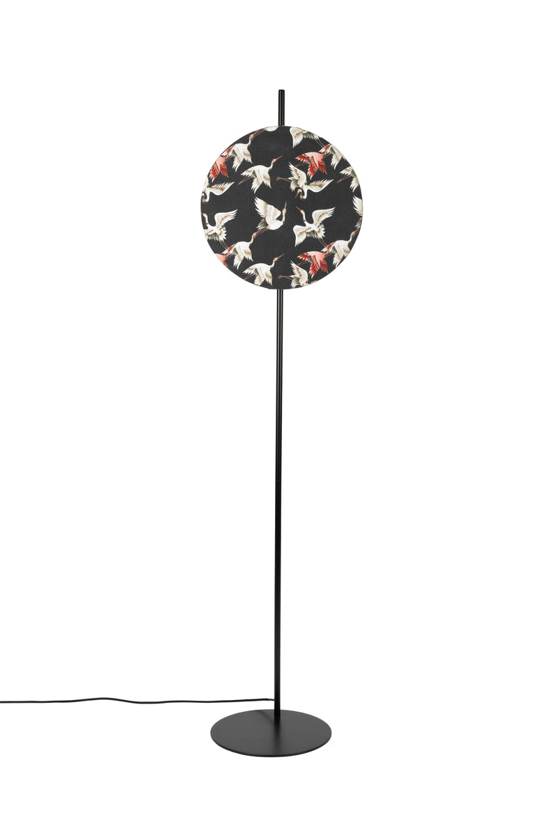 Vloerlamp Jaylee Metaal, Katoen Zwart 30x39 cm E27-Vloerlampen-Creating Home
