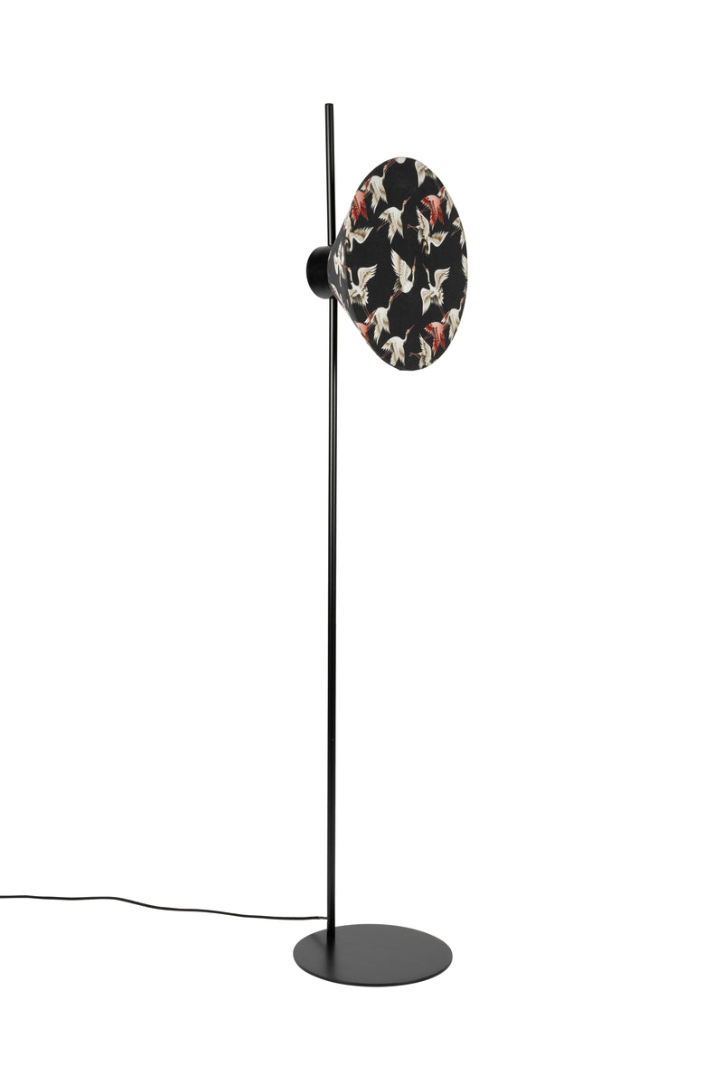 Vloerlamp Jaylee Metaal, Katoen Zwart 30x39 cm E27-Vloerlampen-Creating Home