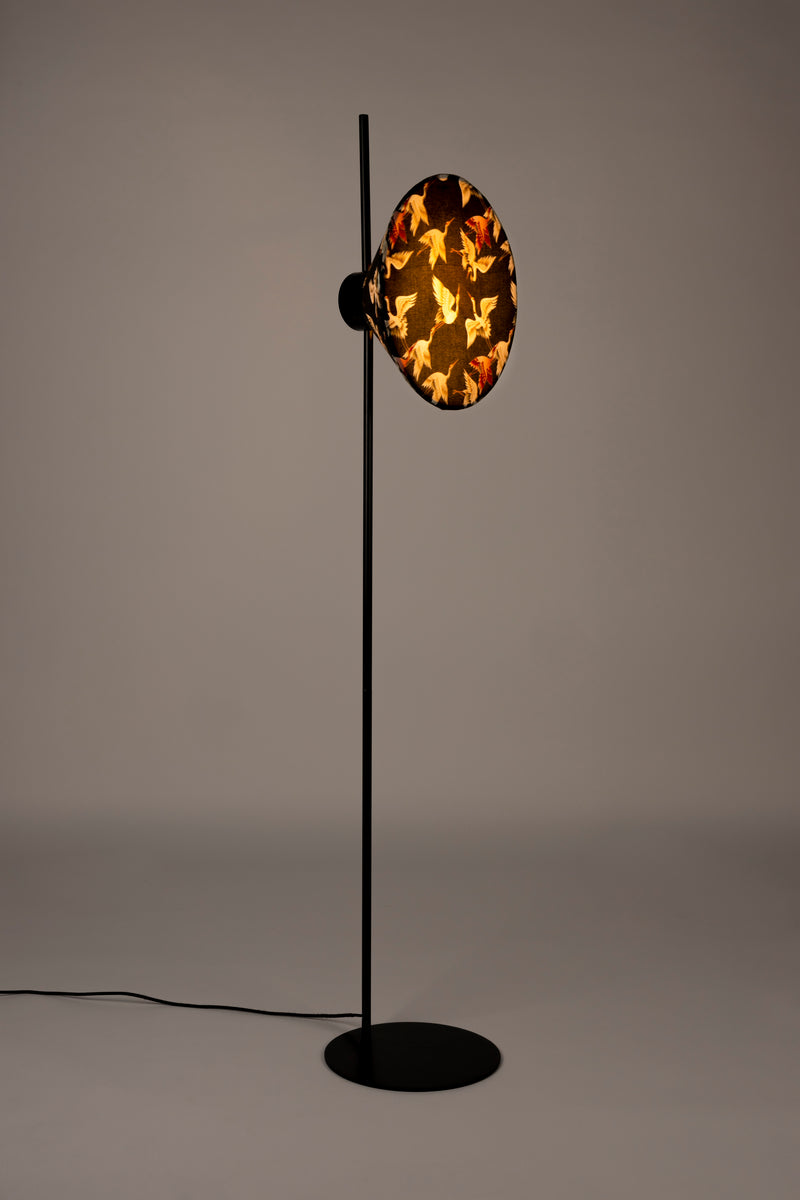 Vloerlamp Jaylee Metaal, Katoen Zwart 30x39 cm E27-Vloerlampen-Creating Home