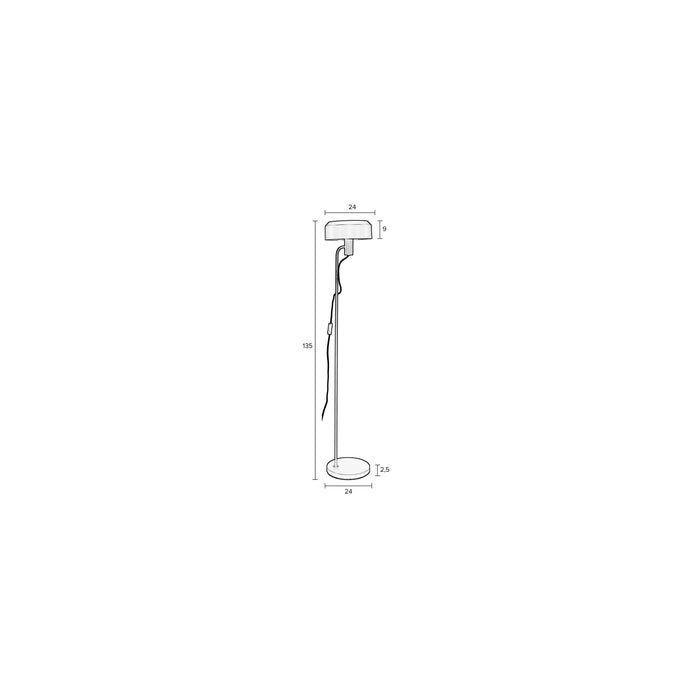 Vloerlamp Landon Metaal Zwart Ø24x135 cm E27