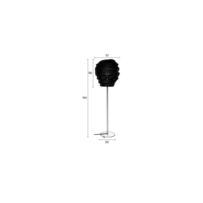 Vloerlamp Lena Metaal Zwart Ø51x154 cm E27