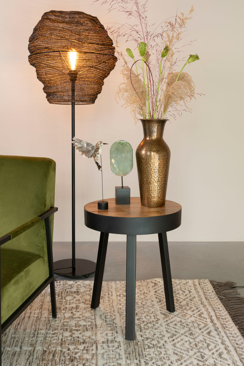 Vloerlamp Lena Metaal Zwart Ø51x154 cm E27-Vloerlampen-Creating Home