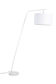 Vloerlamp Martine Metaal, Cotton,Polyester Wit 160x50 cm E27-Vloerlampen-Creating Home
