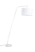 Vloerlamp Martine Metaal, Cotton,Polyester Wit 160x50 cm E27-Vloerlampen-Creating Home