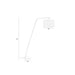 Vloerlamp Martine Metaal, Cotton,Polyester Zwart 160x50 cm E27-Vloerlampen-Creating Home