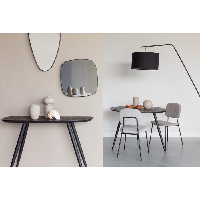 Vloerlamp Martine Metaal, Cotton,Polyester Zwart 160x50 cm E27-Vloerlampen-Creating Home