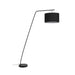 Vloerlamp Martine Metaal, Cotton,Polyester Zwart 160x50 cm E27-Vloerlampen-Creating Home