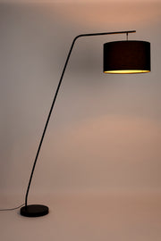 Vloerlamp Martine Metaal, Cotton,Polyester Zwart 160x50 cm E27-Vloerlampen-Creating Home