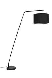Vloerlamp Martine Metaal, Cotton,Polyester Zwart 160x50 cm E27-Vloerlampen-Creating Home