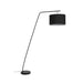 Vloerlamp Martine Metaal, Cotton,Polyester Zwart 160x50 cm E27-Vloerlampen-Creating Home