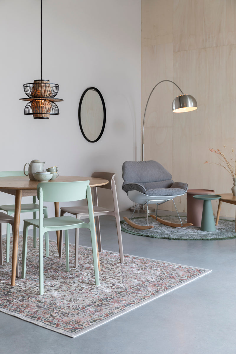 Vloerlamp Metal Bow (new) Metaal Zilver 39x170 cm E27-Vloerlampen-Creating Home