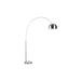 Vloerlamp Metal Bow (new) Metaal Zilver 39x170 cm E27-Vloerlampen-Creating Home