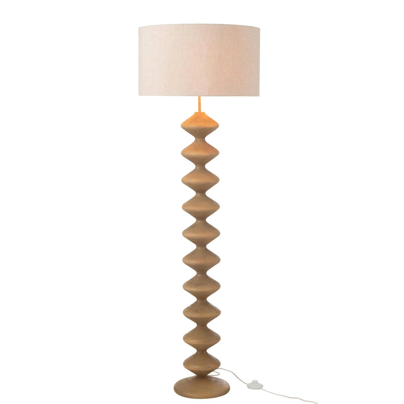 Vloerlamp Naturel Populierenhout 48 cm 48x48x156 cm-Vloerlampen-J-Line