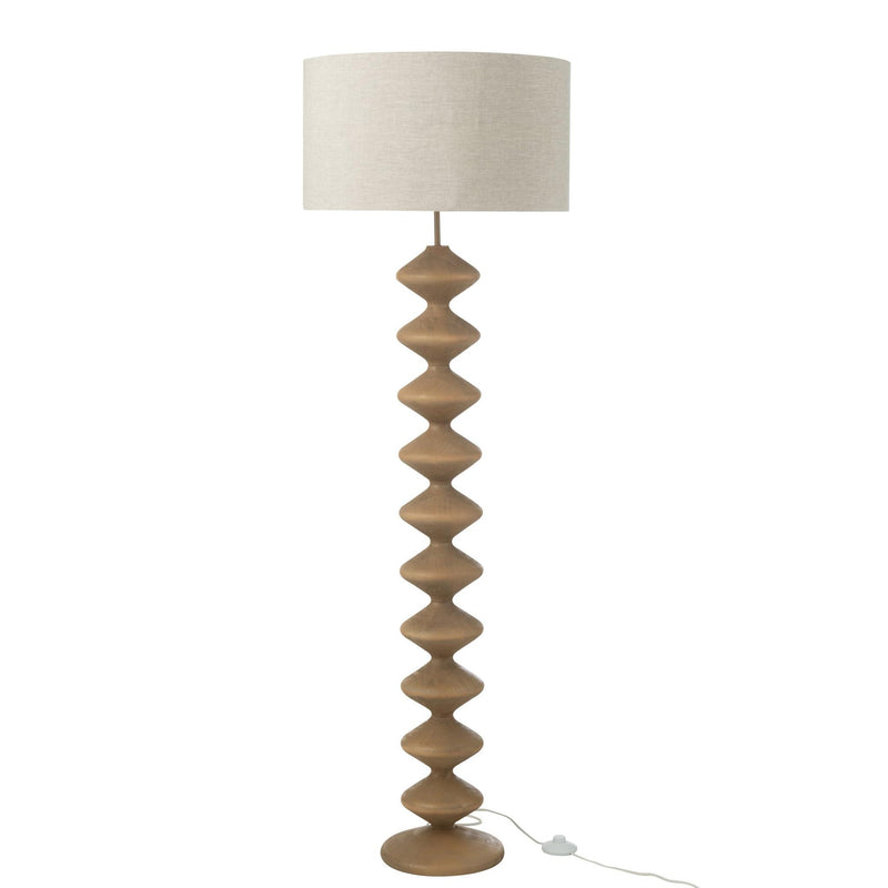 Vloerlamp Naturel Populierenhout 48 cm 48x48x156 cm-Vloerlampen-J-Line