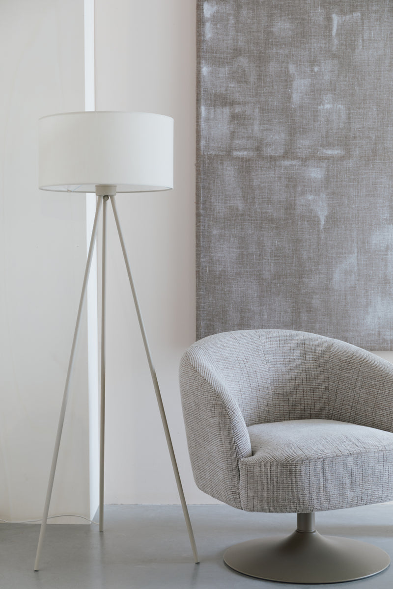 Vloerlamp Susie Metaal Beige 45x45 cm E27-Vloerlampen-Creating Home