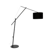 Vloerlamp Tokio Metaal, Cotton,Polyester Zwart 168x50 cm E27-Vloerlampen-Creating Home