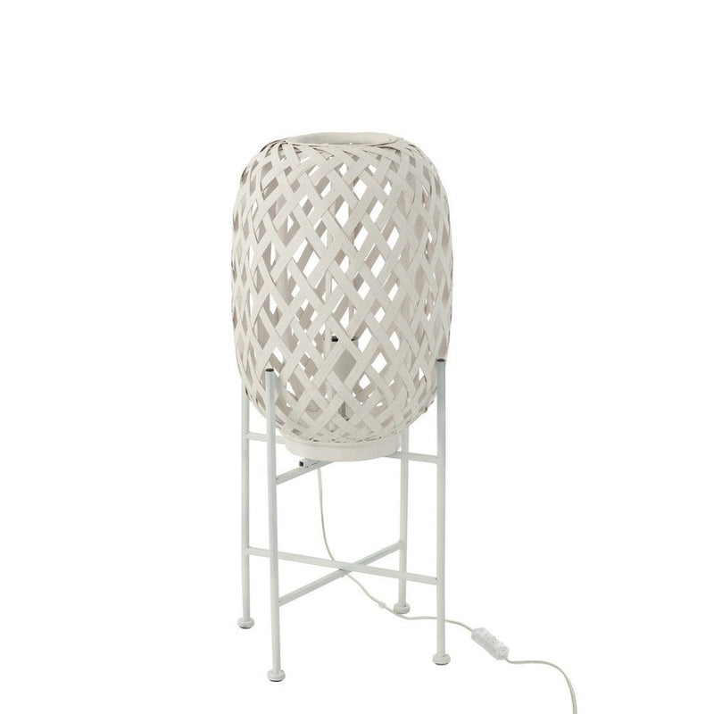 Vloerlamp Wit Bamboe 26 cm 26x26x63 cm-Vloerlampen-J-Line
