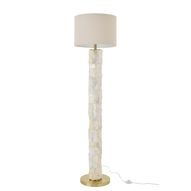 Vloerlamp Wit Shell 47 cm 47x47x156.2 cm-Vloerlampen-J-Line