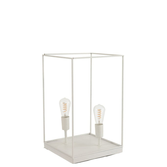 Vloerlamp Wit ijzer Rechthoekig 30 cm 30.5x30.5x51 cm-Vloerlampen-J-Line