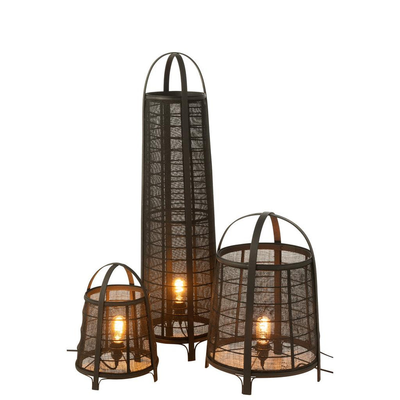 Vloerlamp Zwart Bamboe 26 cm 26x26x100 cm-Vloerlampen-J-Line